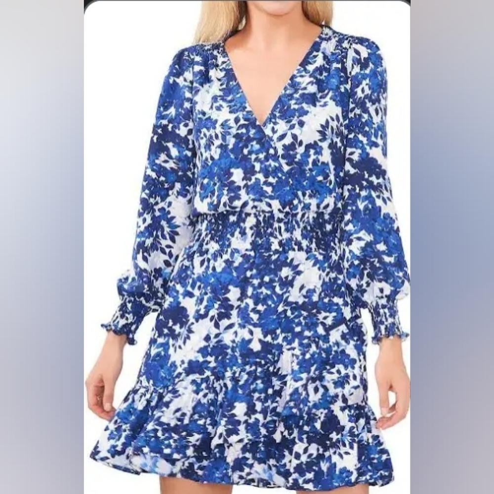nwot Vince Camuto long sleeve tiered mini dress XXL